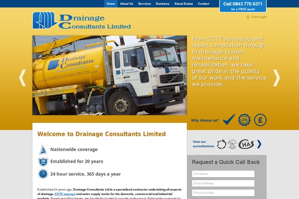 Dc theme site design template sample
