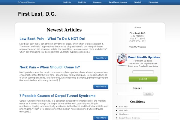 Silverblog theme site design template sample