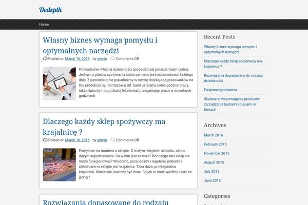 pacify theme site design template sample