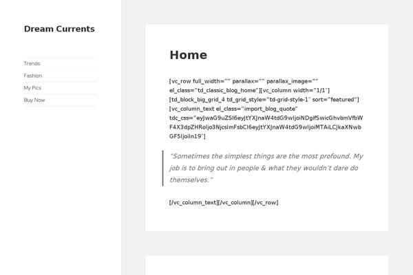 dreamcurrents.com site used Globera