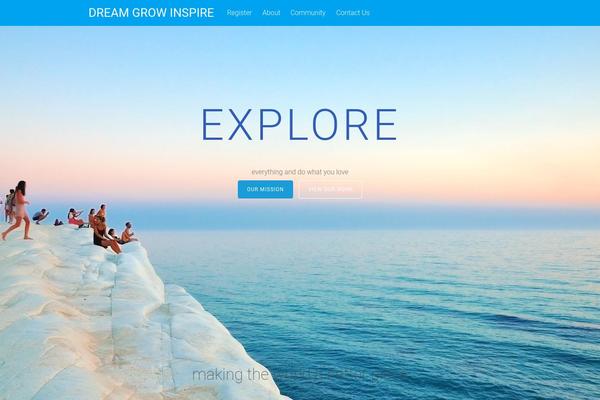 Tesseract theme site design template sample