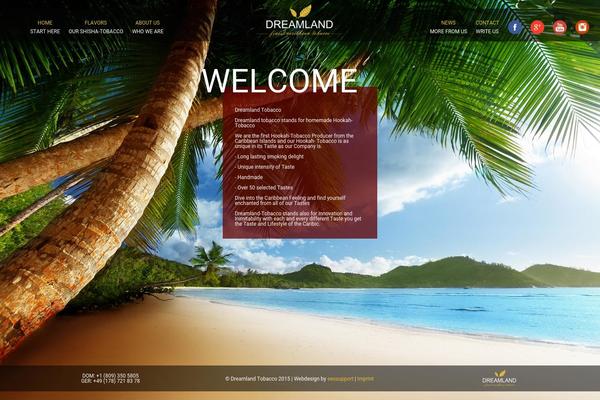 Dreamland theme site design template sample