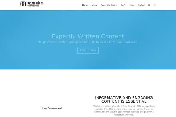 Divi Child theme site design template sample