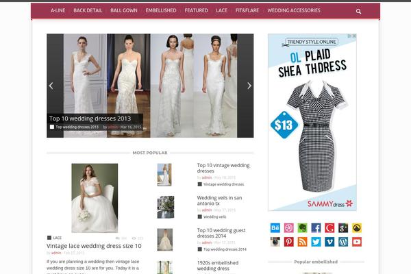 Magazin theme site design template sample