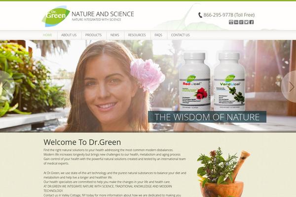 Green theme site design template sample