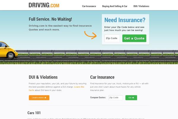 driving theme websites examples
