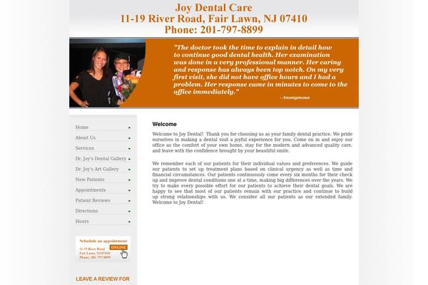 Joy theme site design template sample