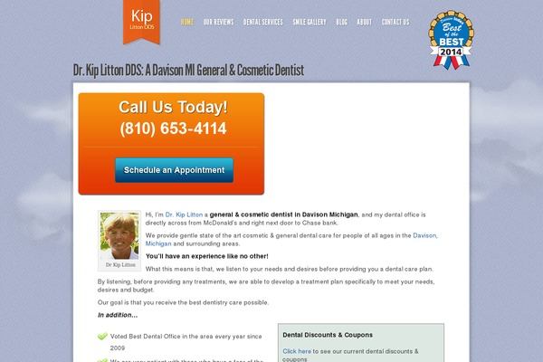 Sky theme site design template sample