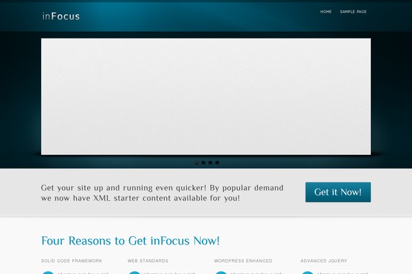 inFocus theme site design template sample
