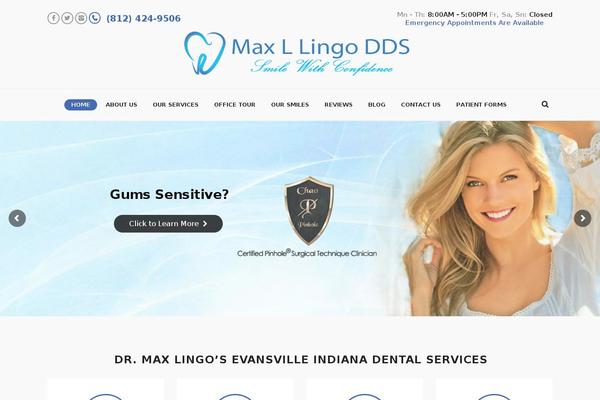 Dentalux theme site design template sample