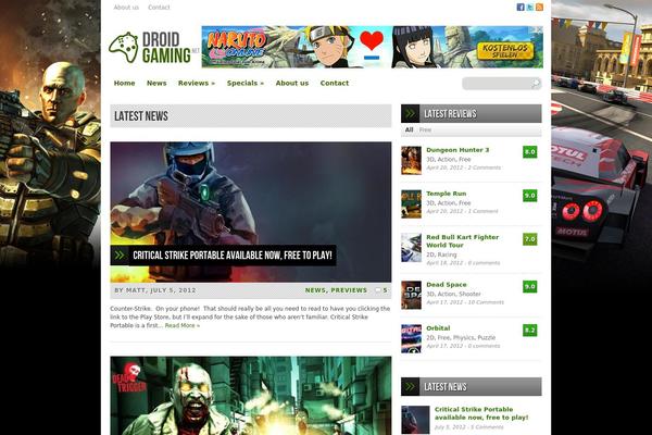 droidgaming.net site used Leetpress-a-gaming-wordpress-theme