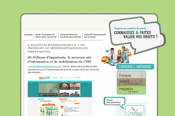 droitsdesmalades.fr site used Ddm