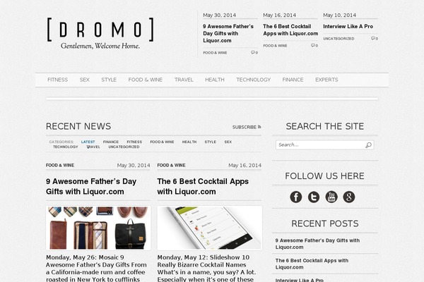 Editorial theme site design template sample