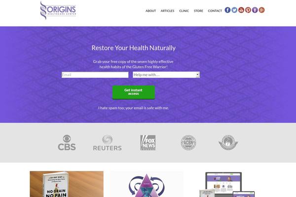 Caffeine theme site design template sample