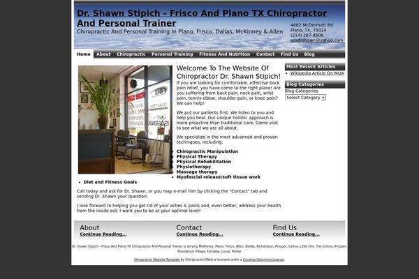Chiro theme site design template sample