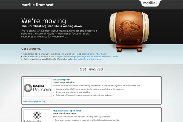 drumbeat.org site used Mozfest2014