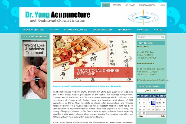 Acupuncture theme site design template sample