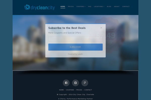 drycleancitycharlotte.com site used Simclick