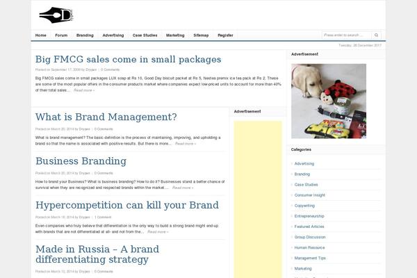 Daily theme site design template sample