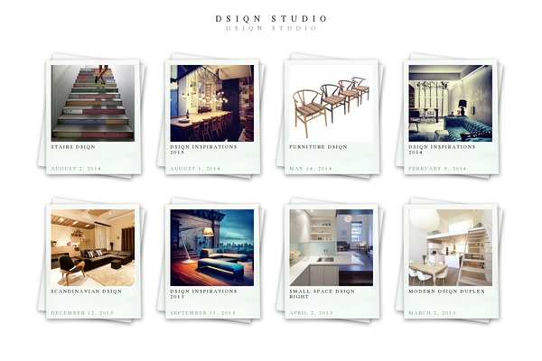 Polaroids theme site design template sample