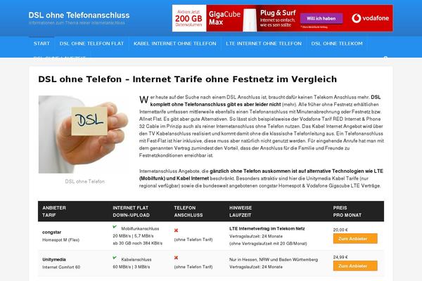 dsl-ohne-telefonanschluss.de site used Dotde