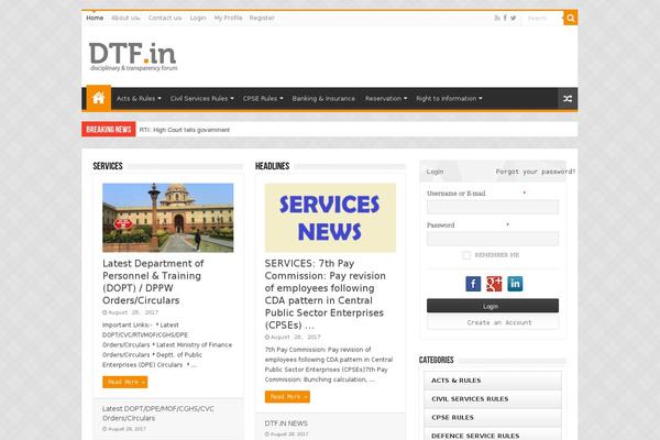Site using Accordion Menu plugin