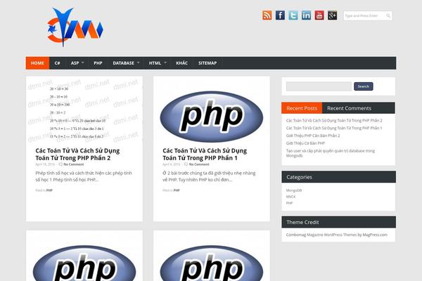 Combomag theme site design template sample