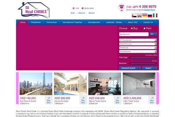 RealEstate theme site design template sample
