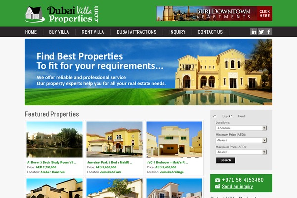 dubaivillaproperties.com site used Villas