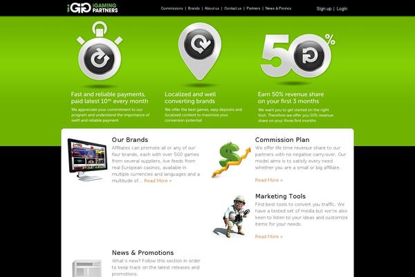 Radiant theme site design template sample