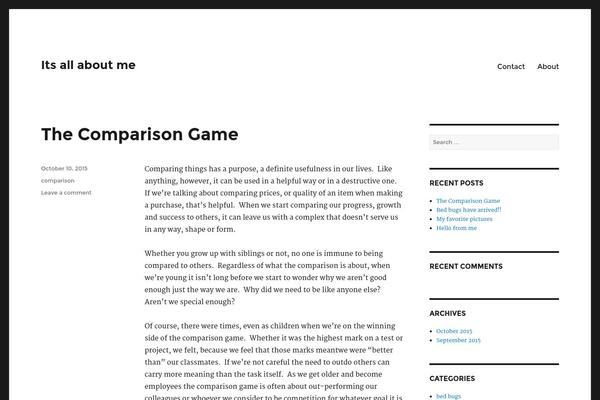 Twenty Sixteen theme site design template sample