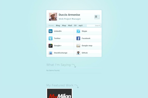 MiniCard theme site design template sample