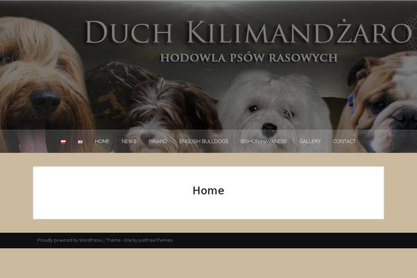 Oria theme site design template sample