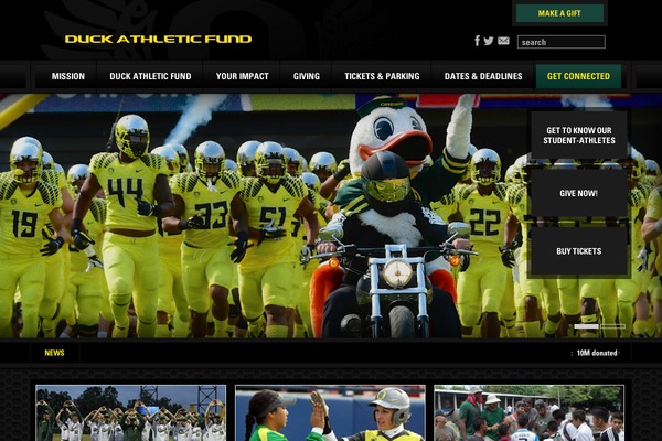 duckathleticfund.net site used Oregon