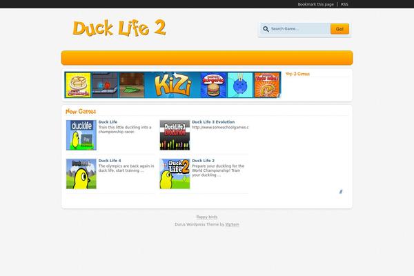 Durus theme site design template sample