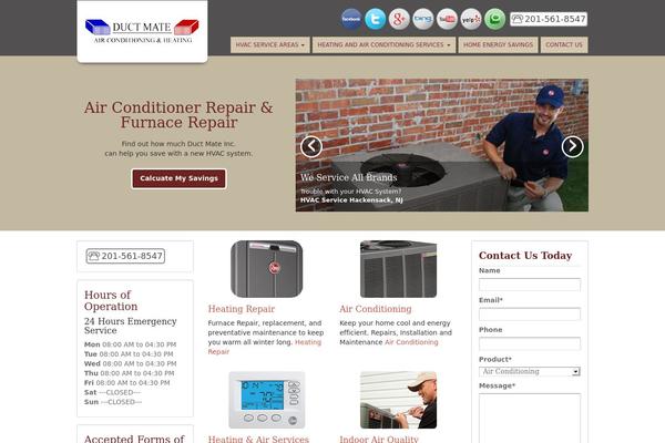 Hvac theme site design template sample