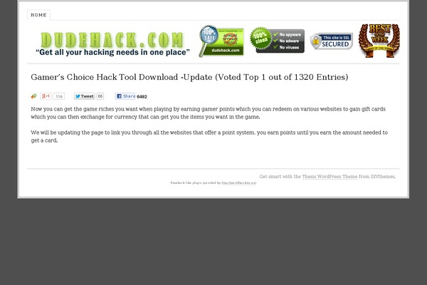 Thesis 1.8 theme site design template sample