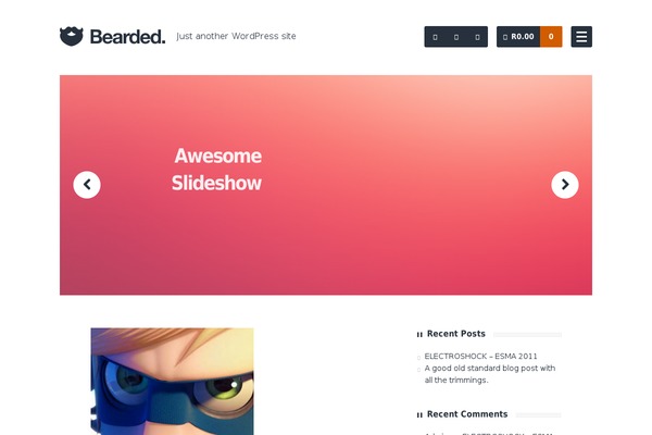 Site using Animate Slider plugin