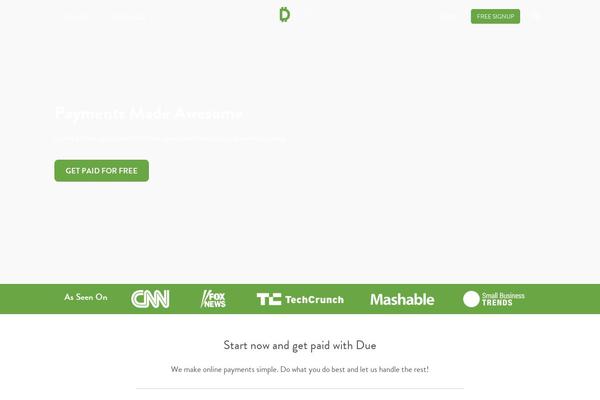 due.com site used Duenew