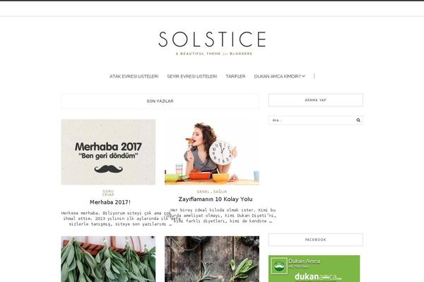 Solstice theme site design template sample