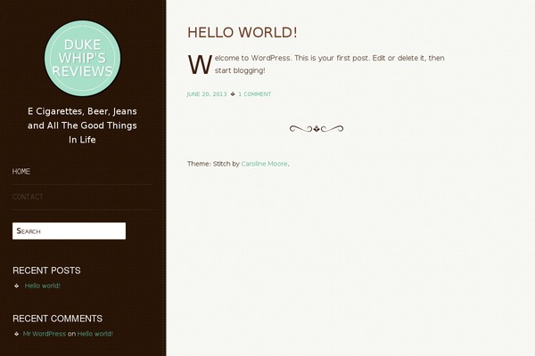 Stitch theme site design template sample