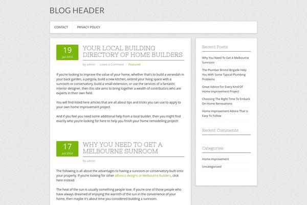 Contango theme site design template sample