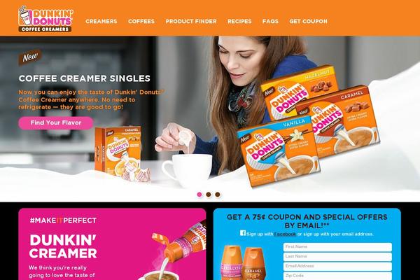 dunkincreamer.com site used Dunkin