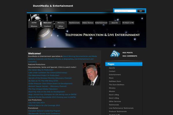 Blue-black theme site design template sample