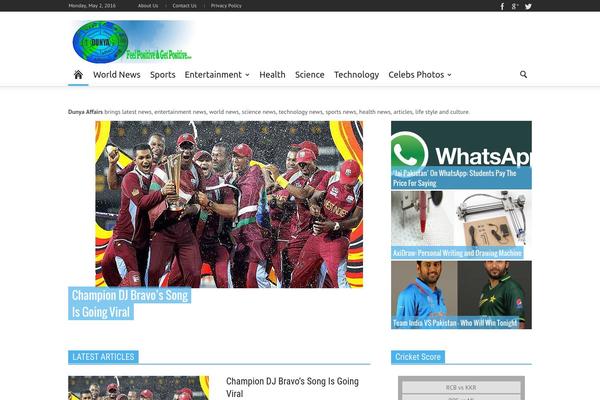 dunyaaffairs.com site used Newspaper_v.4.6.1