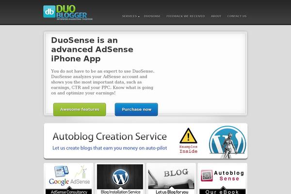 duoblogger.com site used Extatic