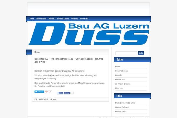 dussbau.ch site used Blogolifepro
