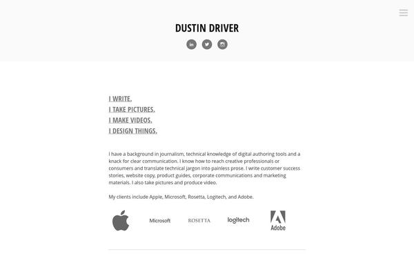 dustindriver.com site used Minnow-wpcom