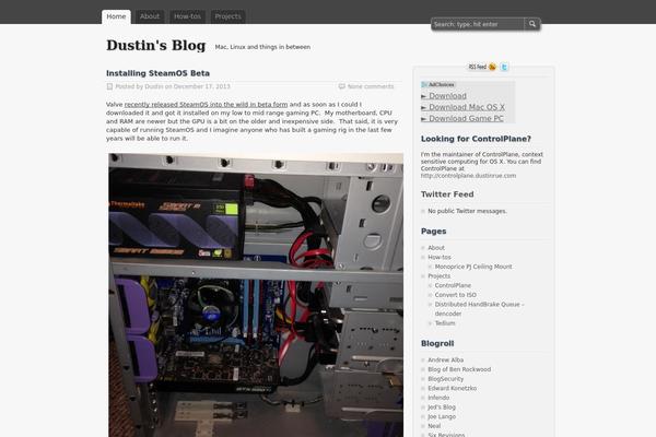 dustinrue.com site used zBench