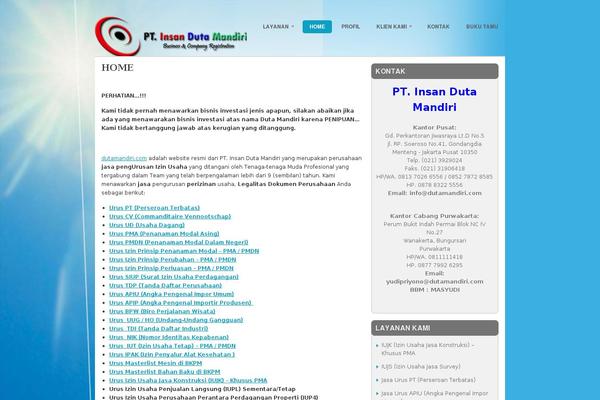 dutamandiri.com site used Incorporate